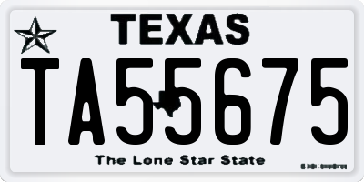 TX license plate TA55675