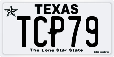 TX license plate TCP79