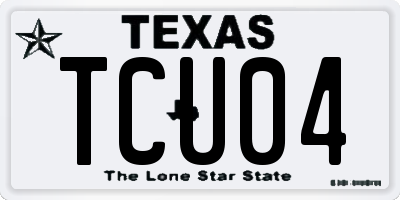 TX license plate TCU04