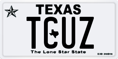 TX license plate TCUZ