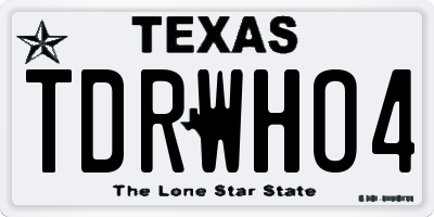 TX license plate TDRWHO4