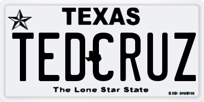 TX license plate TEDCRUZ