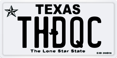 TX license plate THDQC