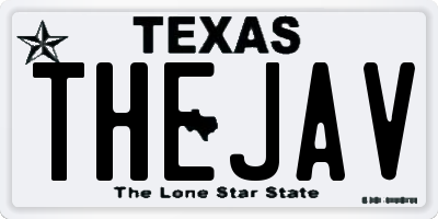 TX license plate THEJAV