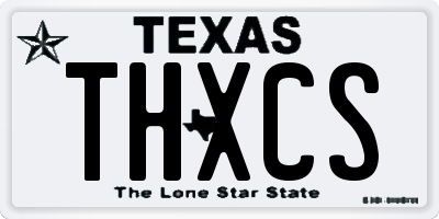 TX license plate THXCS