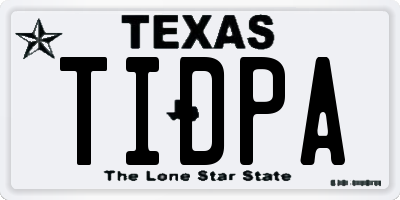 TX license plate TIDPA