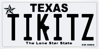 TX license plate TIKITZ