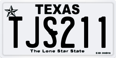 TX license plate TJS211