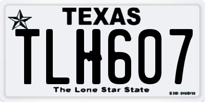 TX license plate TLH607