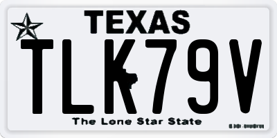 TX license plate TLK79V