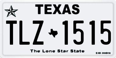 TX license plate TLZ1515