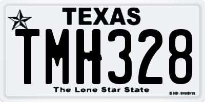 TX license plate TMH328