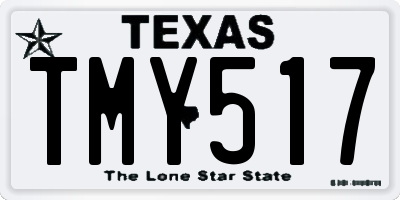 TX license plate TMY517