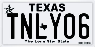 TX license plate TNLY06