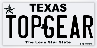 TX license plate TOPGEAR