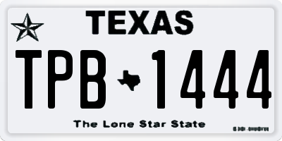 TX license plate TPB1444