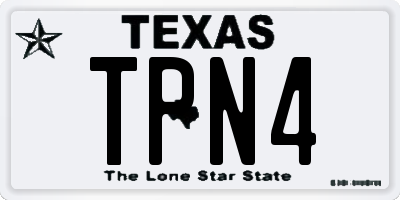 TX license plate TPN4