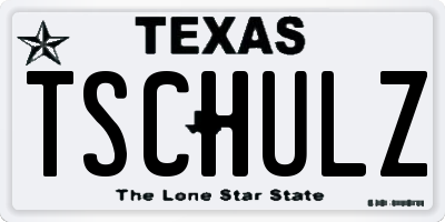 TX license plate TSCHULZ