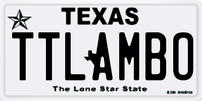 TX license plate TTLAMBO