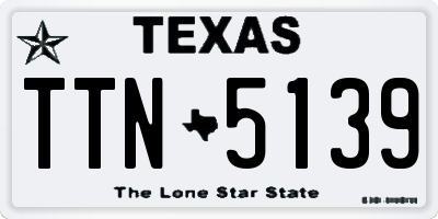 TX license plate TTN5139