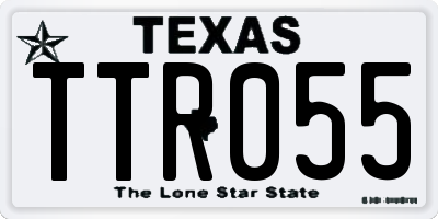 TX license plate TTR055