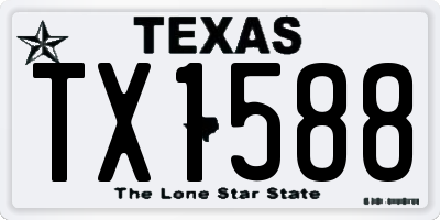 TX license plate TX1588