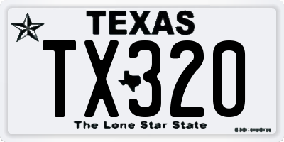 TX license plate TX320