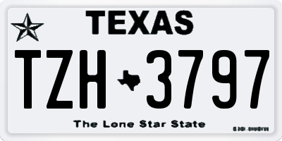 TX license plate TZH3797