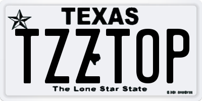 TX license plate TZZTOP