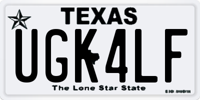 TX license plate UGK4LF