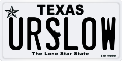 TX license plate URSLOW