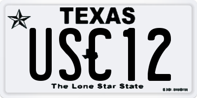 TX license plate USC12