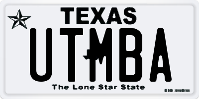 TX license plate UTMBA