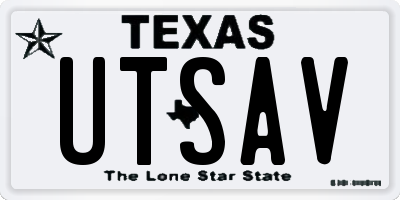 TX license plate UTSAV