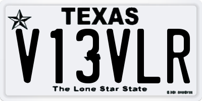 TX license plate V13VLR