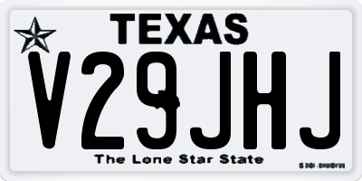 TX license plate V29JHJ