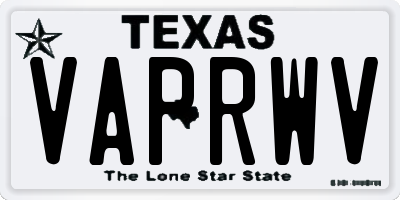 TX license plate VAPRWV