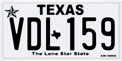 TX license plate VDL159