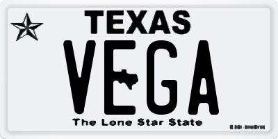 TX license plate VEGA