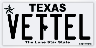 TX license plate VETTEL