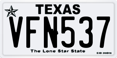 TX license plate VFN537