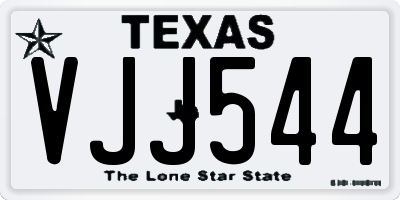 TX license plate VJJ544