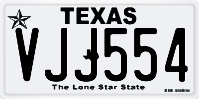 TX license plate VJJ554