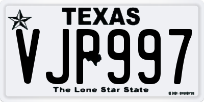 TX license plate VJP997