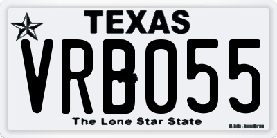 TX license plate VRB055
