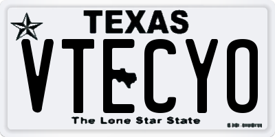 TX license plate VTECYO