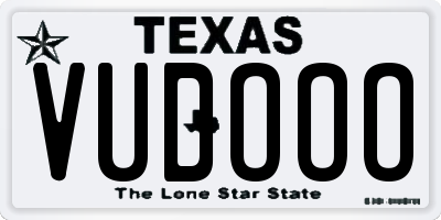 TX license plate VUDOOO