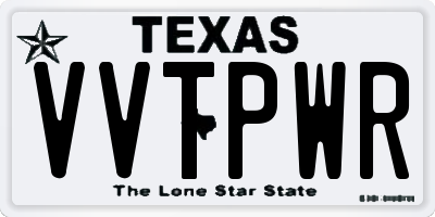 TX license plate VVTPWR