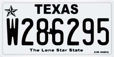 TX license plate W286295