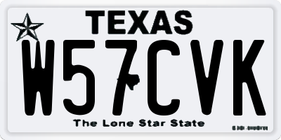 TX license plate W57CVK